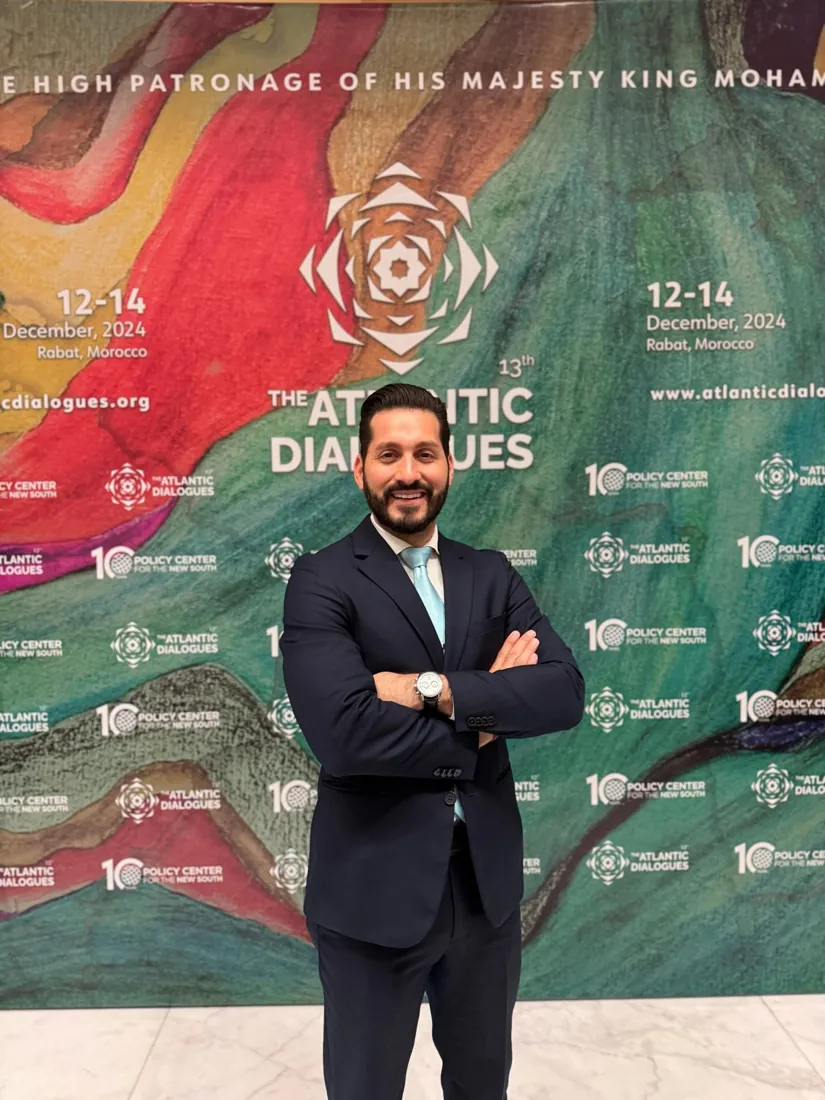 Como ponente en Atlantic Dialogues, Rabat, diciembre de 2024.